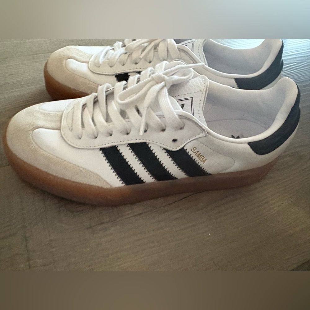 Adidas Samba White and Black Sneakers